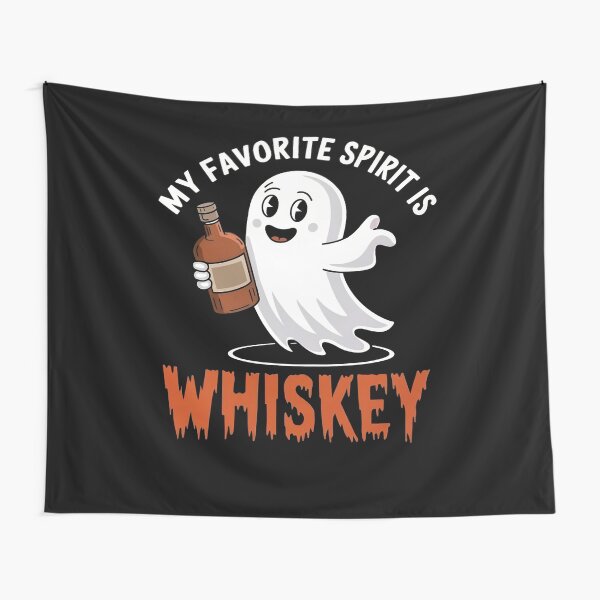 Item preview, My Favorite Spirit is Whiskey Drinking Ghost Halloween Costume  designed and sold by lena-whitaker.