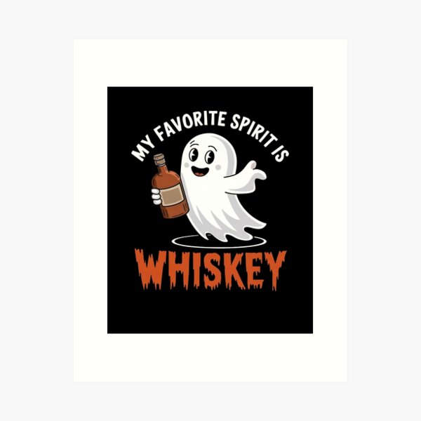 Item preview, My Favorite Spirit is Whiskey Drinking Ghost Halloween Costume  designed and sold by lena-whitaker.