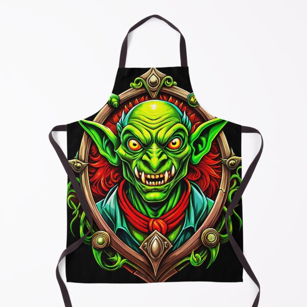 Item preview, Glowing-Eyed Green Goblin Art designed and sold by VikArtStudio.