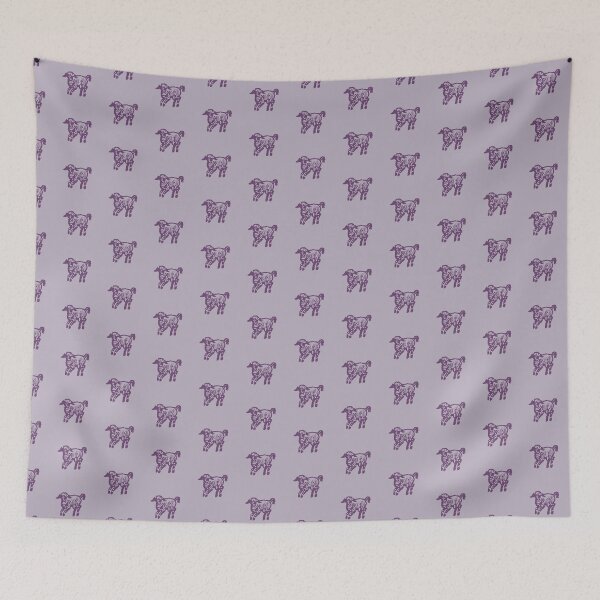 Item preview, Charm Purple Vintage Lamb designed and sold by aestheticqueen.
