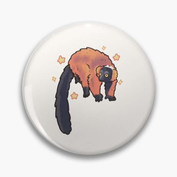 Item preview, cute Red Ruffed lemur art  designed and sold by Artofmayara.