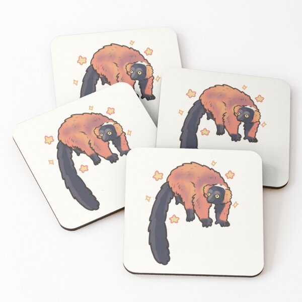 Item preview, cute Red Ruffed lemur art  designed and sold by Artofmayara.