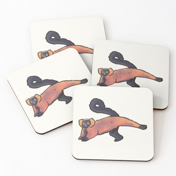 Item preview, Red Ruffed lemur art  designed and sold by Artofmayara.