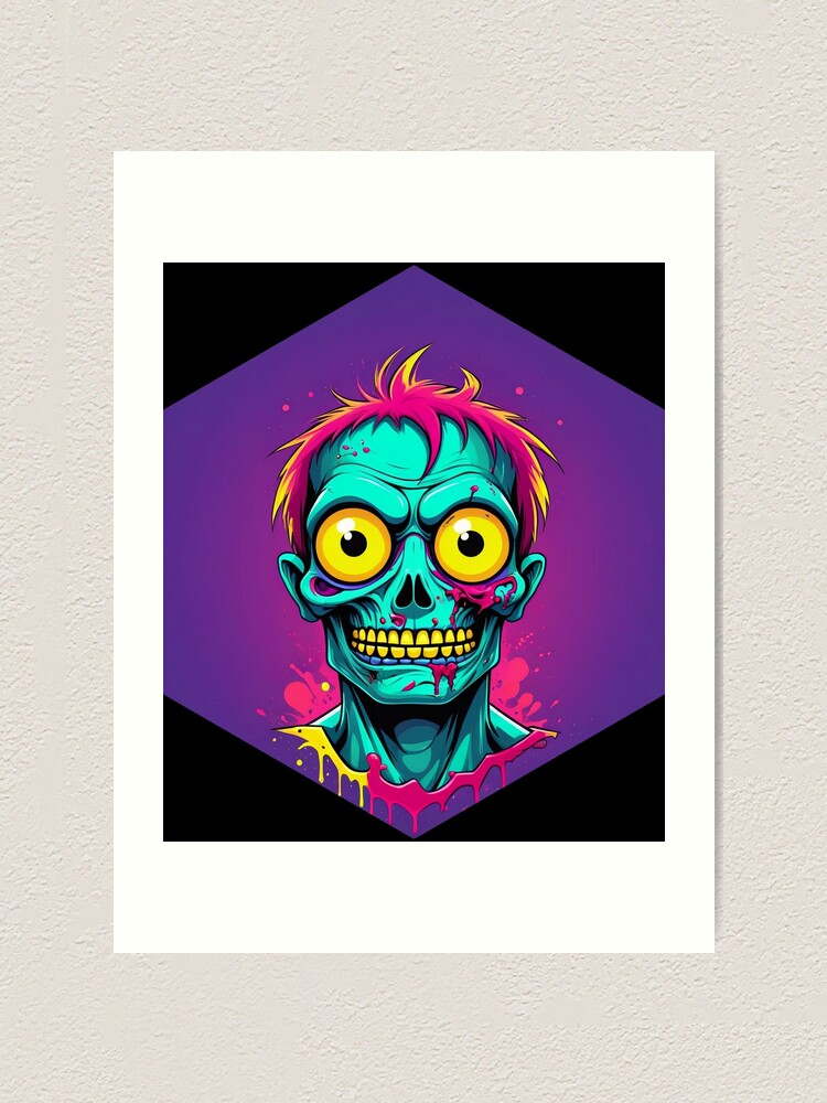 Thumbnail 1 of 3, Art Print, Colorful Zombies designed and sold by AbsoluteA.