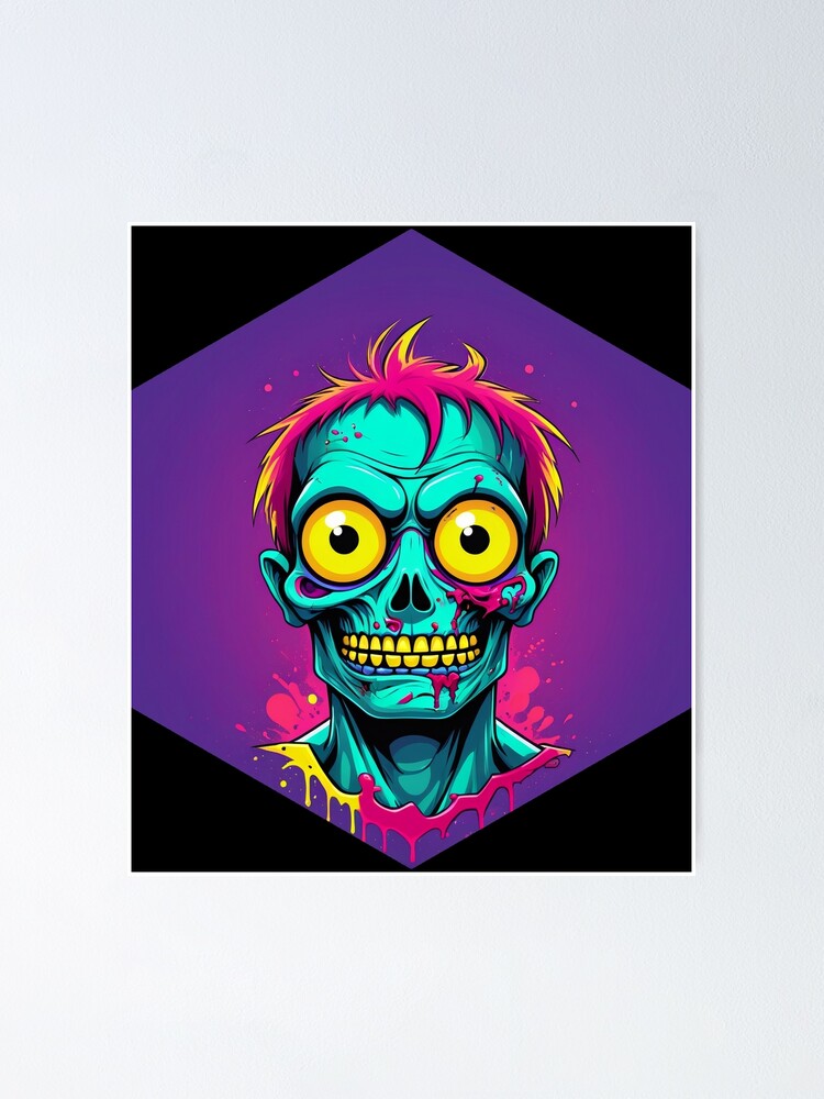 Thumbnail 1 of 3, Poster, Colorful Zombies designed and sold by AbsoluteA.