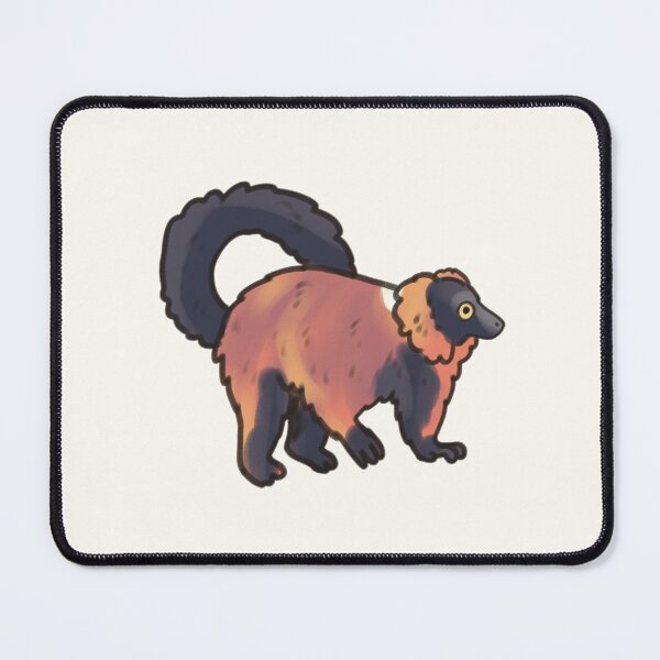Item preview, cute Red Ruffed lemur illustration  designed and sold by Artofmayara.