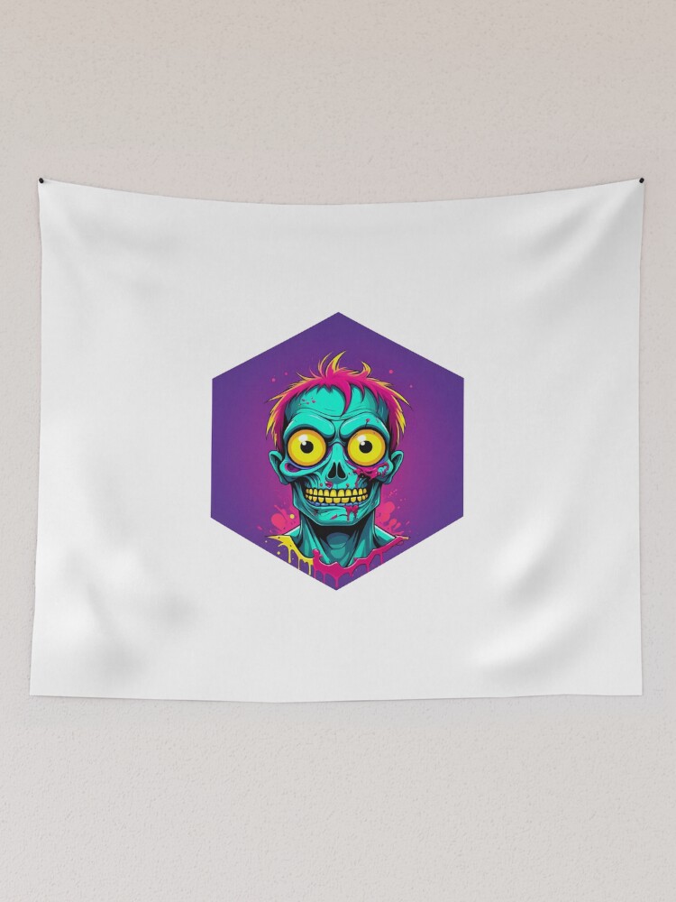 Thumbnail 2 of 3, Tapestry, Colorful Zombies designed and sold by AbsoluteA.