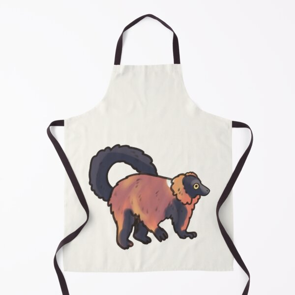 Item preview, cute Red Ruffed lemur illustration designed and sold by Artofmayara.