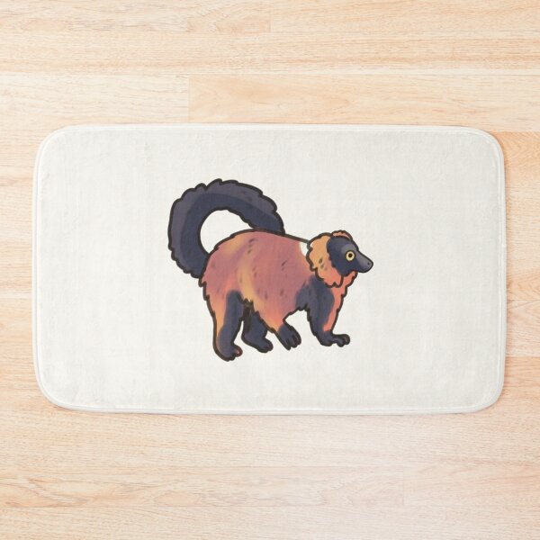 Item preview, cute Red Ruffed lemur illustration  designed and sold by Artofmayara.