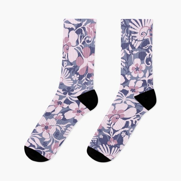 Item preview, Romantic meadow, Pink-purple flowers on a gray-purple background designed and sold by Alex  Blud.