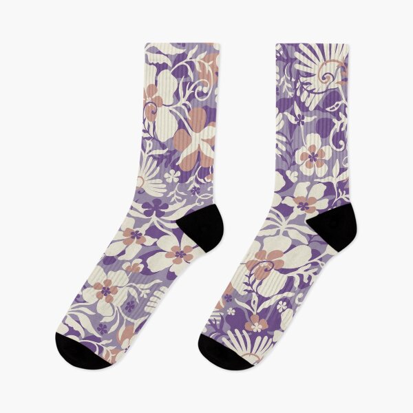 Item preview, Romantic meadow, Beige and purple flowers on a gray-purple background designed and sold by Alex  Blud.