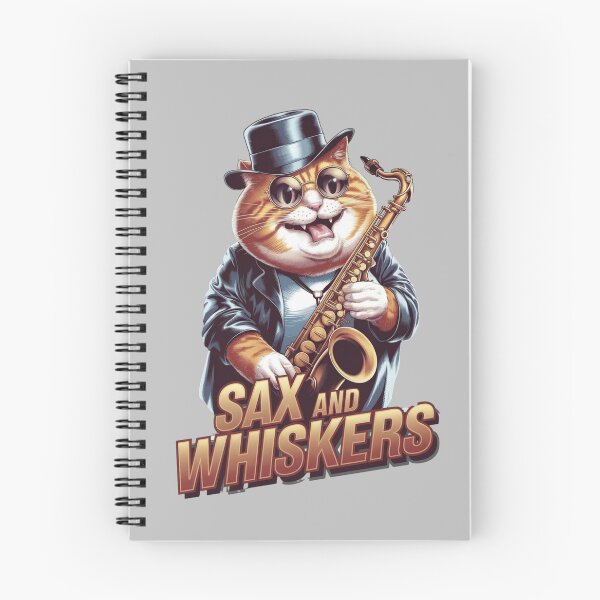 Item preview, Sax and whiskers - Saxophone cat designed and sold by JansenGS.