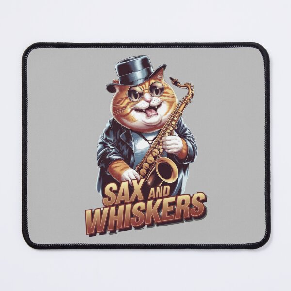 Item preview, Sax and whiskers - Saxophone cat designed and sold by JansenGS.