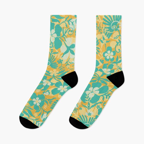 Item preview, Romantic meadow, Yellow-emerald flowers on a yellow background designed and sold by Alex  Blud.