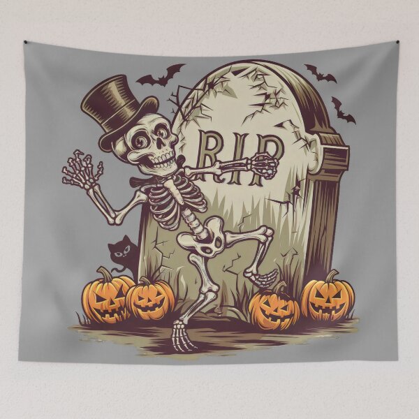 Item preview, Dancing Skeleton with Gravestone designed and sold by zarshirts.