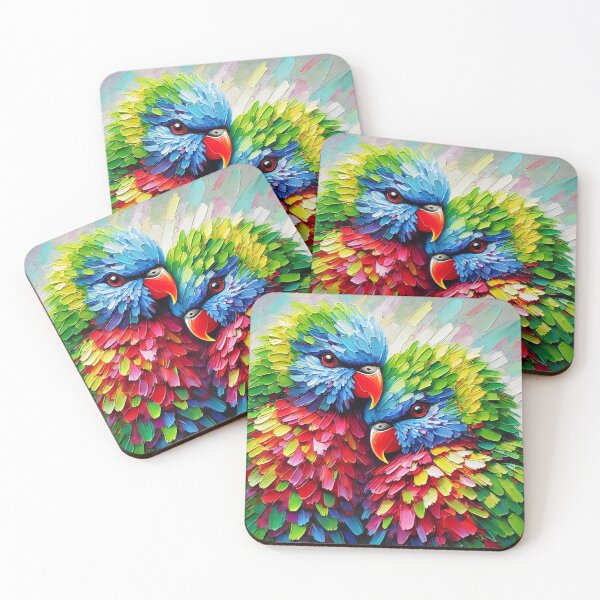 Item preview, Abstract Wedge-tailed Lorikeets designed and sold by Eric Nagel.