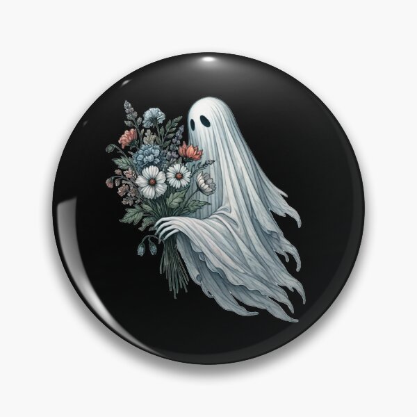 Item preview, Ghost With the Bouquet of Flowers Halloween designed and sold by ToxiCool.