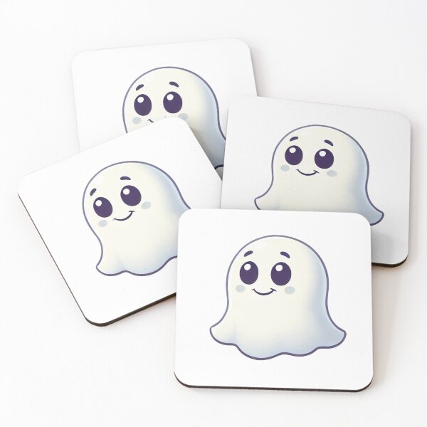 Item preview, Cute white ghost smiling as Halloween event designed and sold by totsapon14.