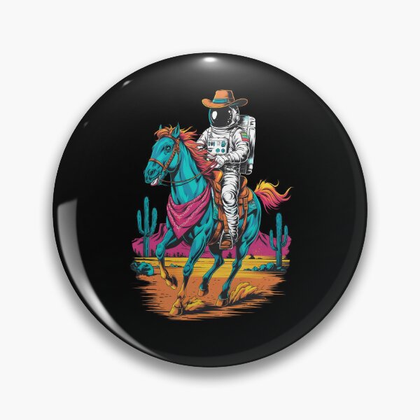 Artikelvorschau, Cowboy-Astronaut, der Pferd reitet, lustiges westliches Kunstdesign entworfen und verkauft von MTRBSK11.