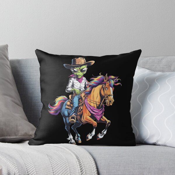 Artikelvorschau, Cowboy-Alien-Reitpferd-lustiges Western-Kunst-Design entworfen und verkauft von MTRBSK11.