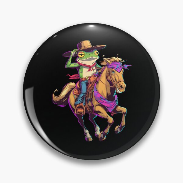 Artikelvorschau, Cowboy-Frosch-Reitpferd-lustiges Western-Kunst-Design entworfen und verkauft von MTRBSK11.