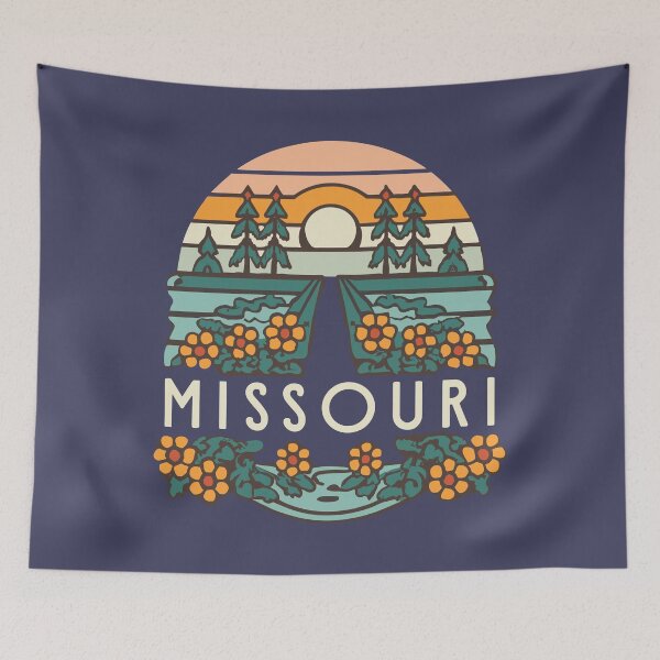 Item preview, Missouri - Vintage Sunset - Colorful Illustration designed and sold by Amazing States of America.