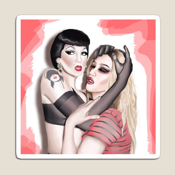Violet Chachki and Adore Delano Inspired painting RPDR Magnet