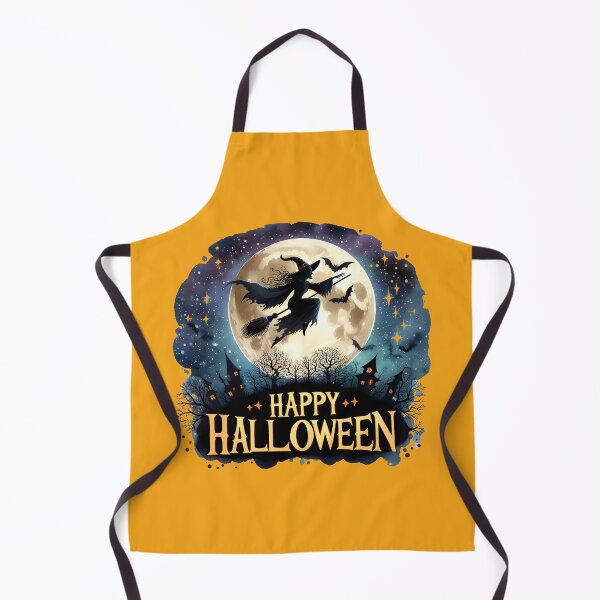 Item preview, Happy Halloween - Witch on flying Broom designed and sold by MirucaDesign.