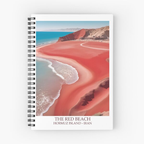 Item preview, Vintage style poster The red Beach Hormuz Island Iran designed and sold by Museum Of Non-Existing Art.