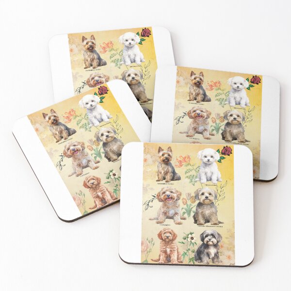 Item preview, Captivating Canines: A Floral Tribute to Six Beloved Dog Breeds designed and sold by The Printery.