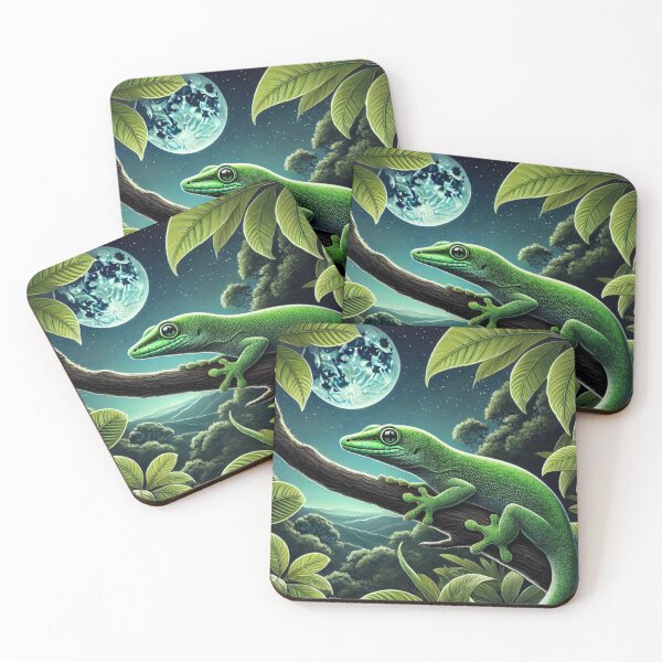 Item preview, New Zealand Green Gecko Nocturnal Beauty designed and sold by NocturnalNook.
