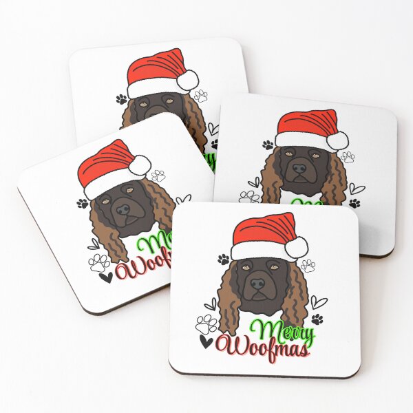 Item preview, Spaniel "Merry Woofmas" Dog with Christmas Hat – Festive & Fun Holiday Design designed and sold by MrsCreative1.