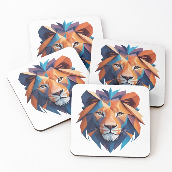 Item preview, Abstract and geometric representation of a lion's face designed and sold by jean-nicolas.