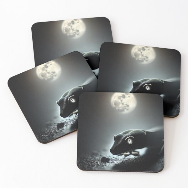 Item preview, Moonlit Gecko Face in Darkness designed and sold by NocturnalNook.
