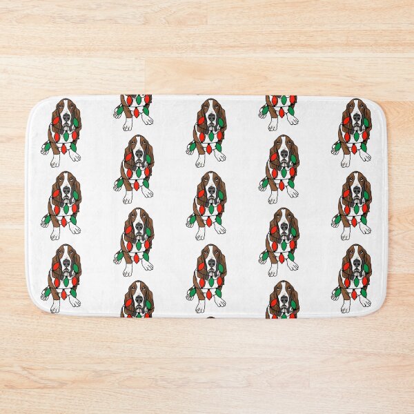 Item preview, Basset Hound Dog with Christmas Lights Wrapped Around Its Body – Festive and Adorable Design  Description: Get into the holiday spirit with our adorable Dog with Christmas Lights design! designed and sold by MrsCreative1.
