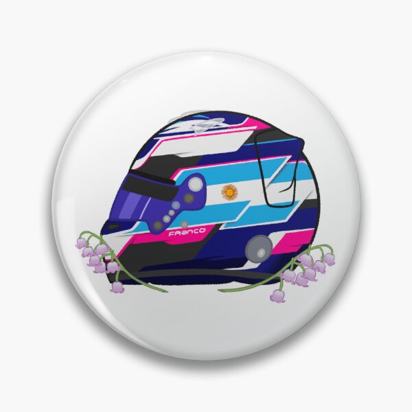 Item preview, Franco Colapinto 2023 Helmet With Flowers designed and sold by OriDraws.
