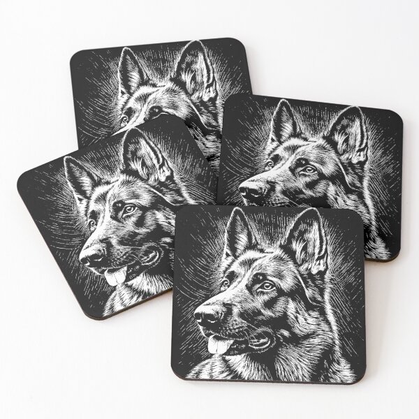 Item preview, German Shepherd Portrait in Black and White designed and sold by The Printery.