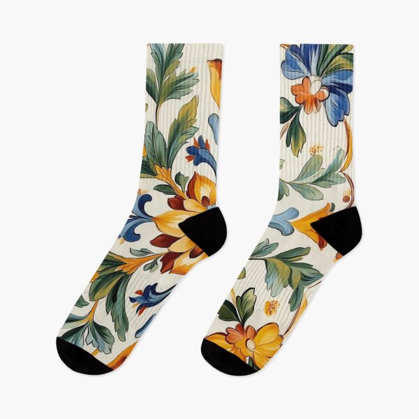 Item preview, Italy Floral Tile Pattern designed and sold by GrinGalore.