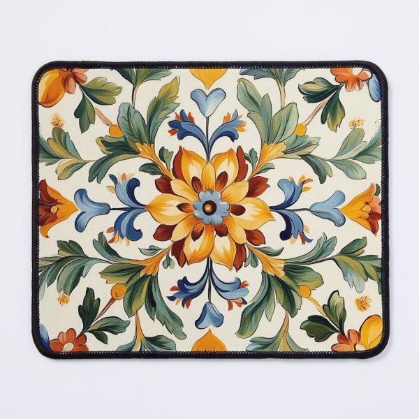Item preview, Italy Floral Tile Pattern designed and sold by GrinGalore.