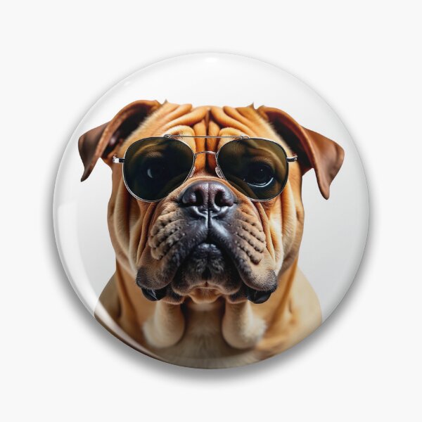 Item preview, Funny cool Chinese Shar Pei dog wearing sunglasses designed and sold by LazyOwlStore.