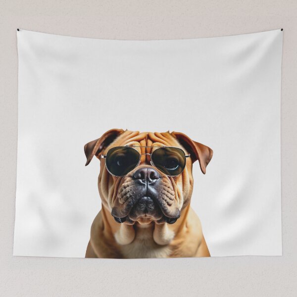 Item preview, Funny cool Chinese Shar Pei dog wearing sunglasses designed and sold by LazyOwlStore.