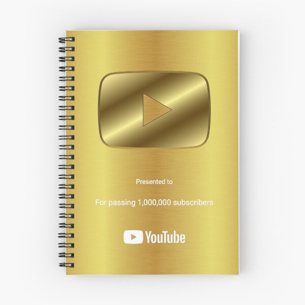 Item preview, Personalized Gold 1,000,000 YouTube Play Button Award Plaque Digital Image designed and sold by OcTag3n.