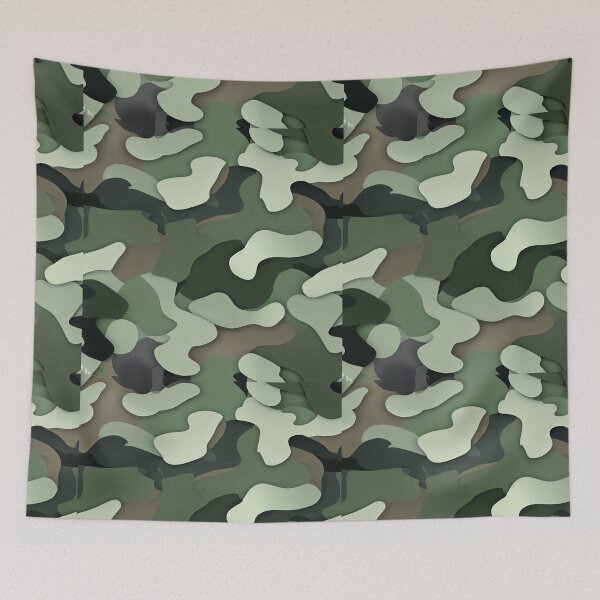 Item preview, Nature-Inspired Camouflage for Unique Textiles designed and sold by communedesigns.