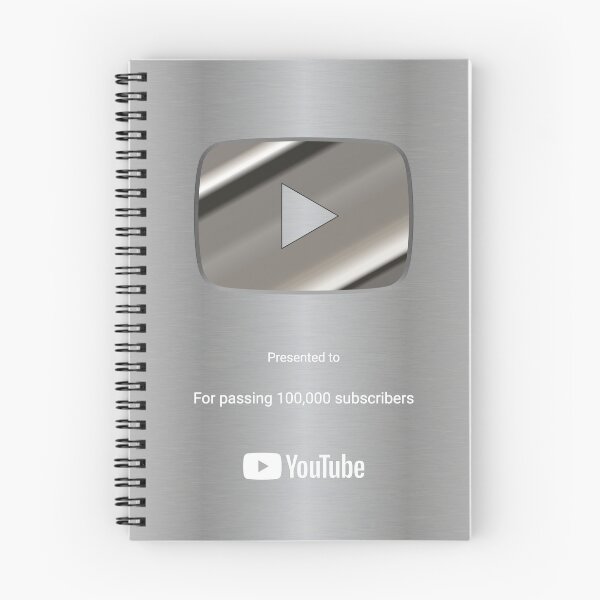 Item preview, Personalized Silver 100,000 YouTube Play Button Award Plaque Digital Image designed and sold by OcTag3n.