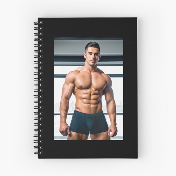 Item preview, Male Bodybuilder in Black Trunks Third Image designed and sold by Bodies of Males.