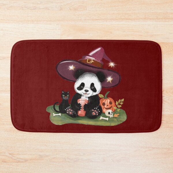Item preview, "Halloween Themed Charcoal Lemonade Drinking Panda Illustration: A Fun and Festive Treat!" designed and sold by Pandositive.