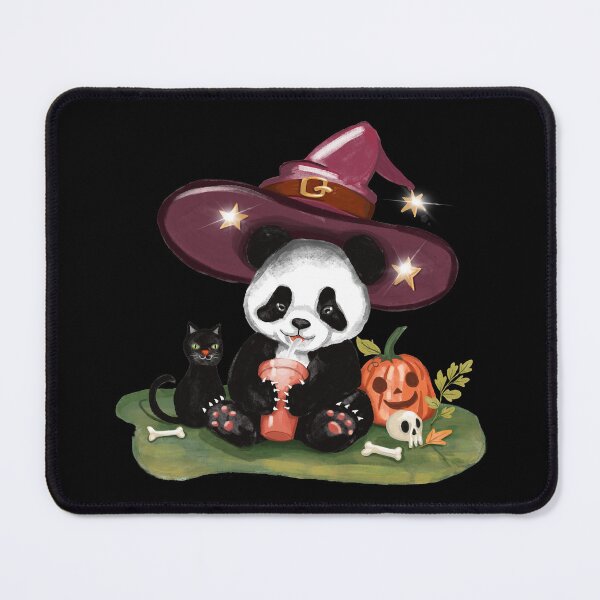 Item preview, "Halloween Themed Charcoal Lemonade Drinking Panda Illustration: A Fun and Festive Treat!" designed and sold by Pandositive.