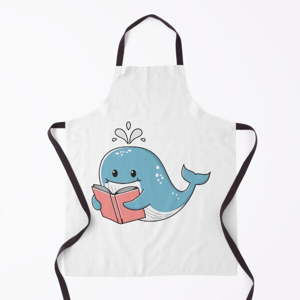 Item preview, cute whale reading a book designed and sold by rasagamastore.
