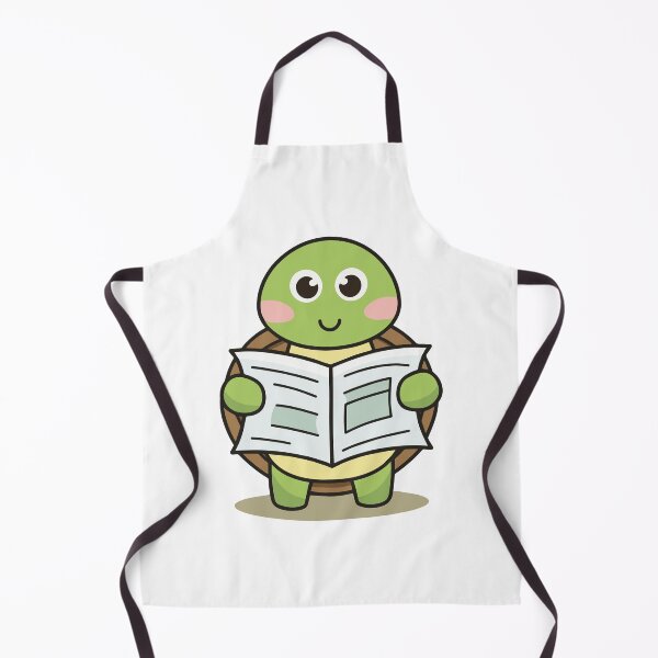Item preview, cute turtle reading a newspaper designed and sold by rasagamastore.