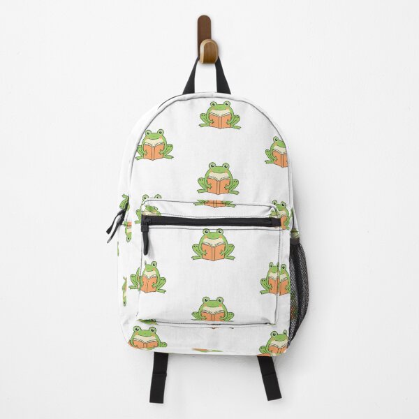 Item preview, Doodle illustration of a cute frog reading a book designed and sold by rasagamastore.